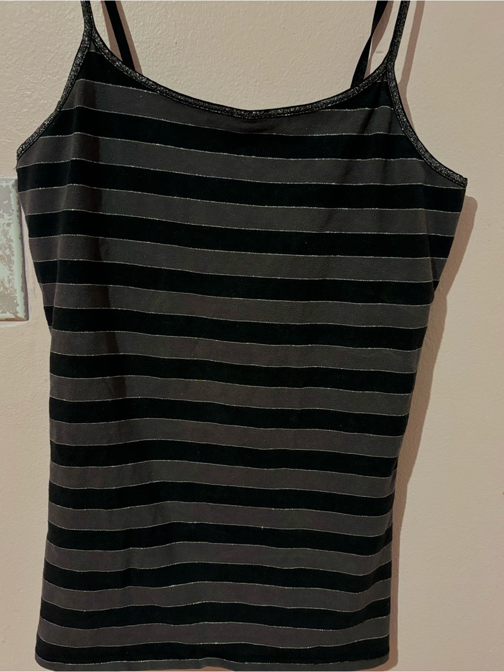 grey sparkly cami